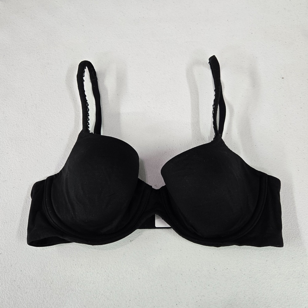 Victoria Secret Women Bra 32D Black Body By Lined Demi‎ Convertible